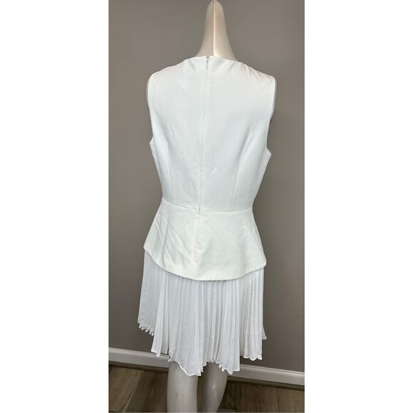 Milly Haddy Pleated Minidress in Ecru Size US8 $395 - Picture 9 of 12